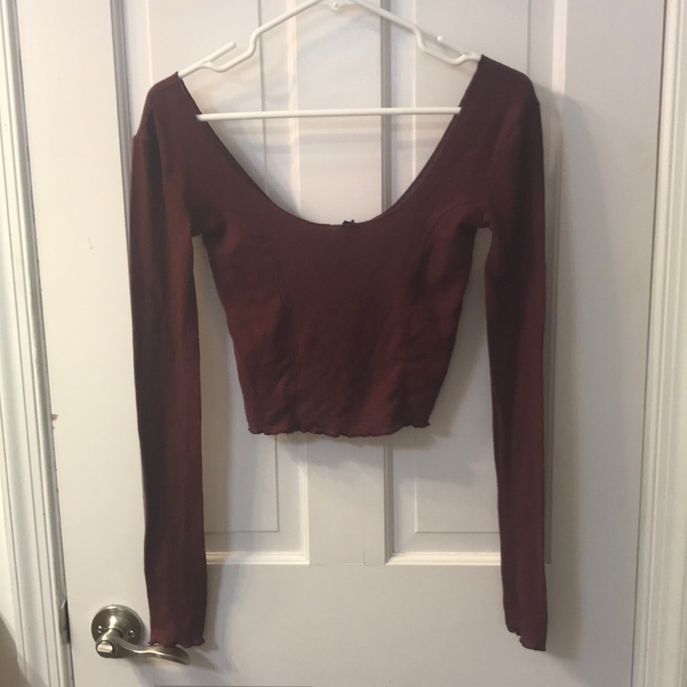 Urban Outfitters long sleeve ribbed crop top